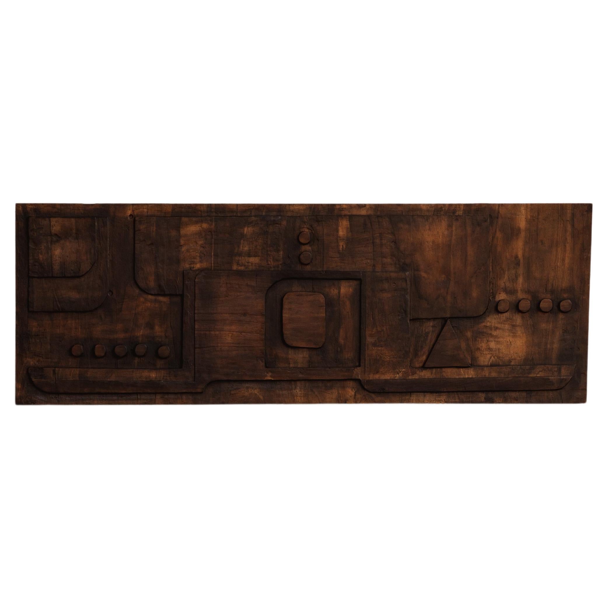 Nerone & Patuzzi Sculptural Wooden Wall Panel for NP2, 1973
