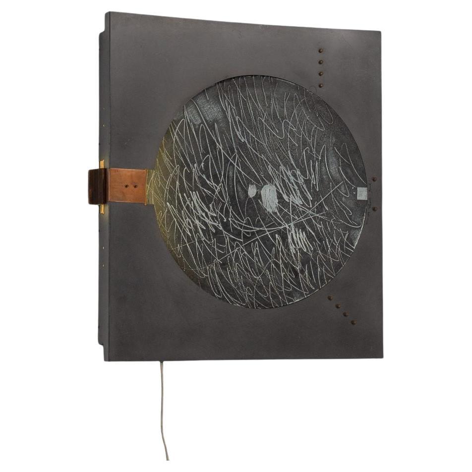 Nerone and Patuzzi panneau mural éclairé Gruppo NP2 Italie 1975