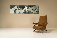 Nerone & Patuzzi Zinc Headboard Panel, Italy, 1970s