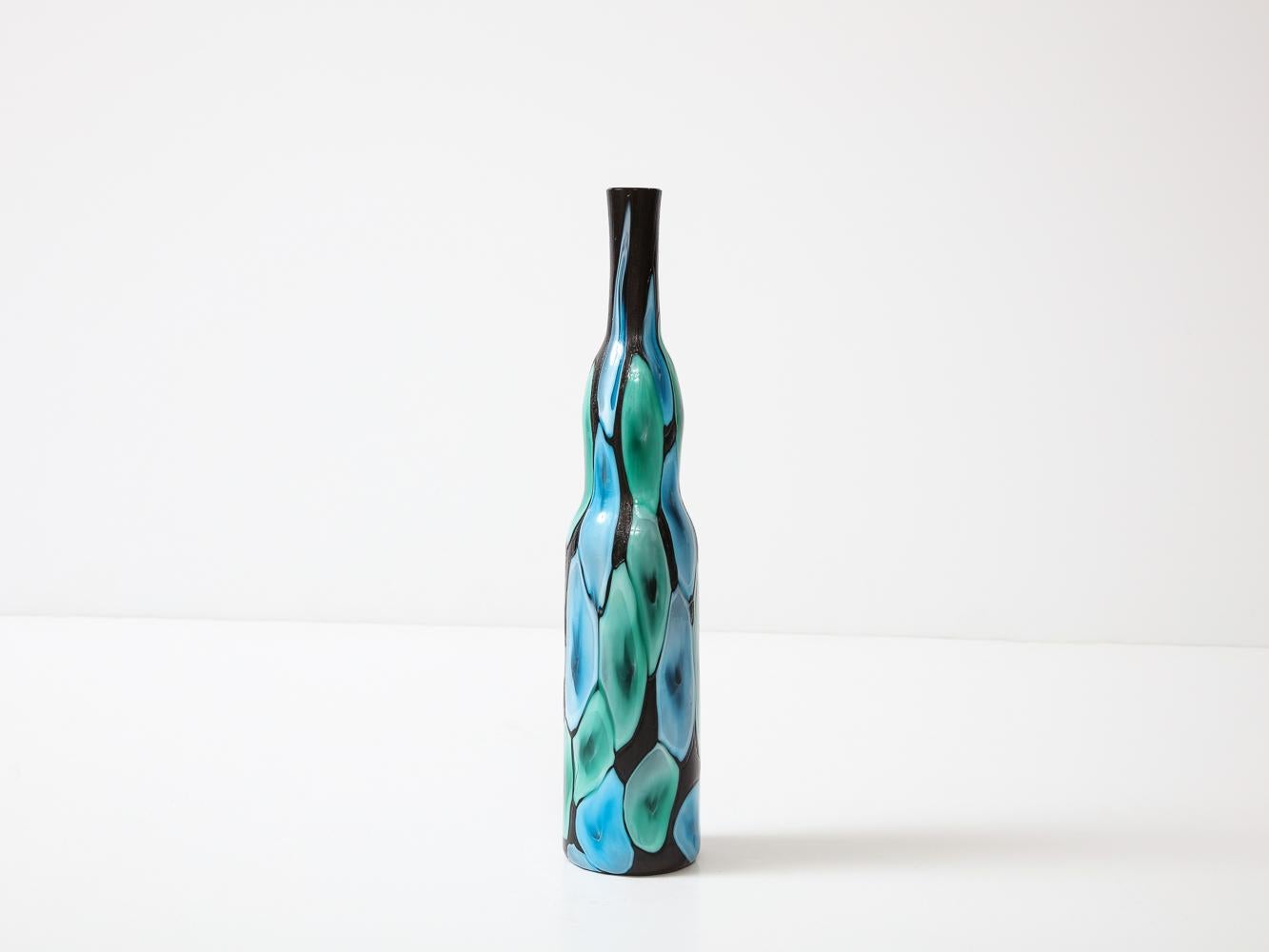 Mid-Century Modern Nerox Bottle/ Vase by Hermano Toso for Fratellli Toso For Sale
