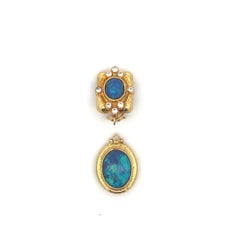 NERSO Opal & Diamond Earrings 22K Yellow
