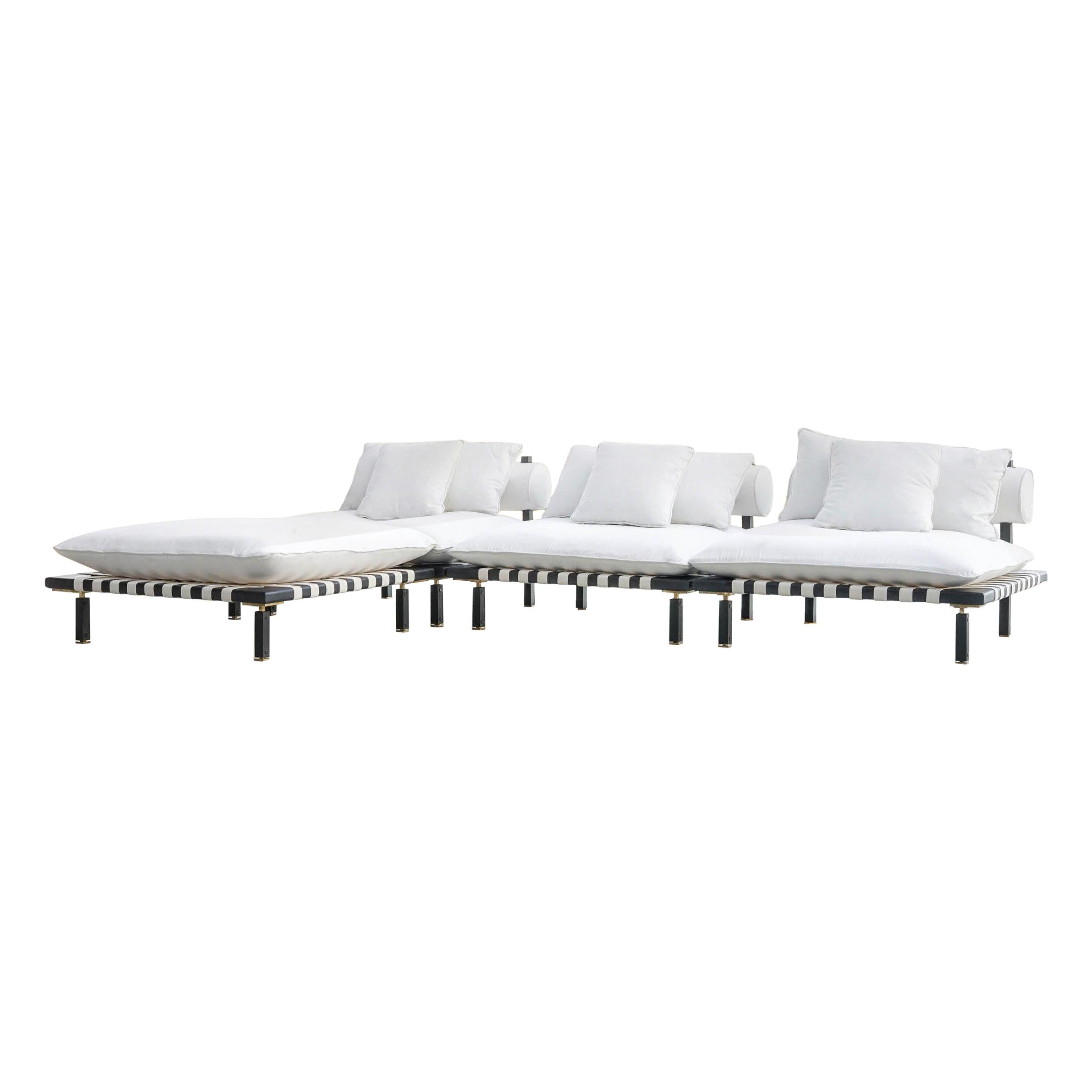Nerthus, Teak and Hemp IndoorOutdoor Sofa by ATRA For Sale at 1stDibs