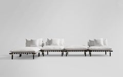 Nerthus WHITE Hemp, Black Teak and Indoor-Outdoor Sofa by ATRA