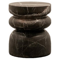  NERU TOTEM STOOL, Handcrafted Marble Utility Sculpture (#4) by Rebeca Cors