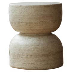 NERU TOTEM STOOL 2,  Marble Utility Sculpture by Rebeca Cors