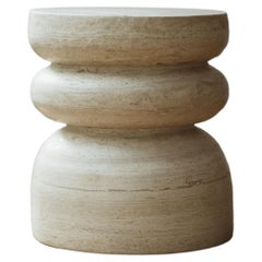 NERU TOTEM STOOL 4,  Marble Utility Sculpture by Rebeca Cors