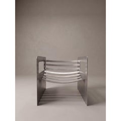 Nerve Armchair in Stainless Steel by Metalmorphosis Studio