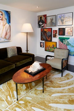 "Nervosa - Gold" /  9' x 12' / Hand-Knotted Wool Rug