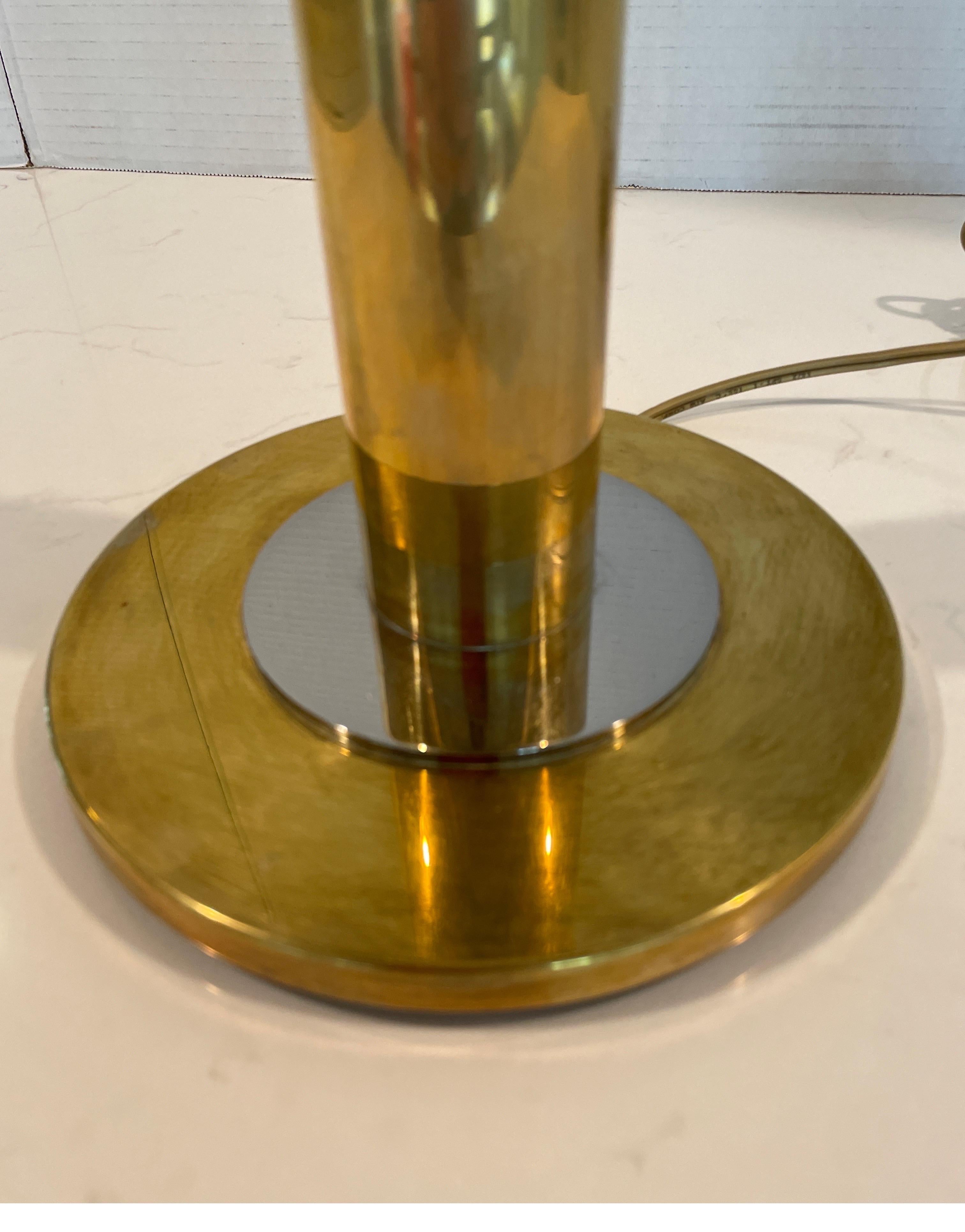 Nessen brass and chrome desk lamp.