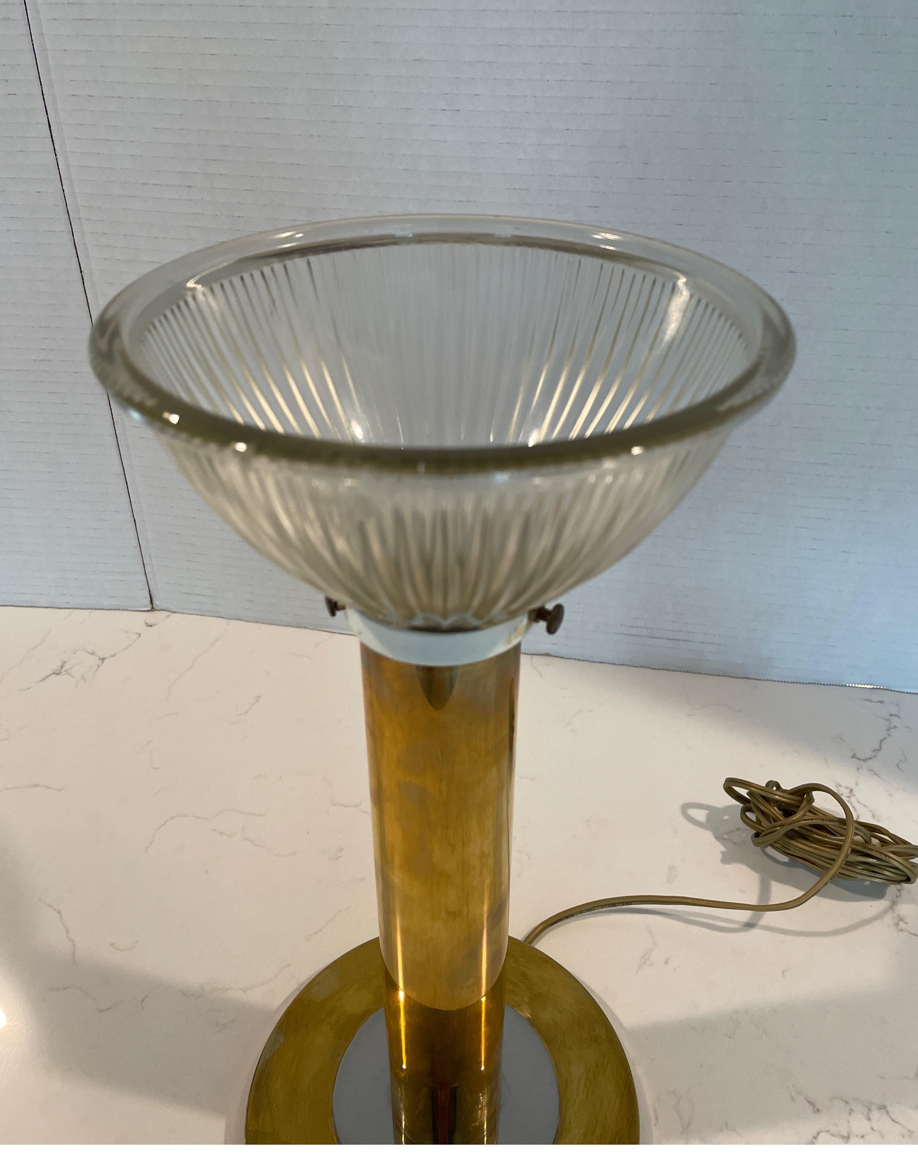 American Nessen Brass and Chrome Desk Lamp For Sale