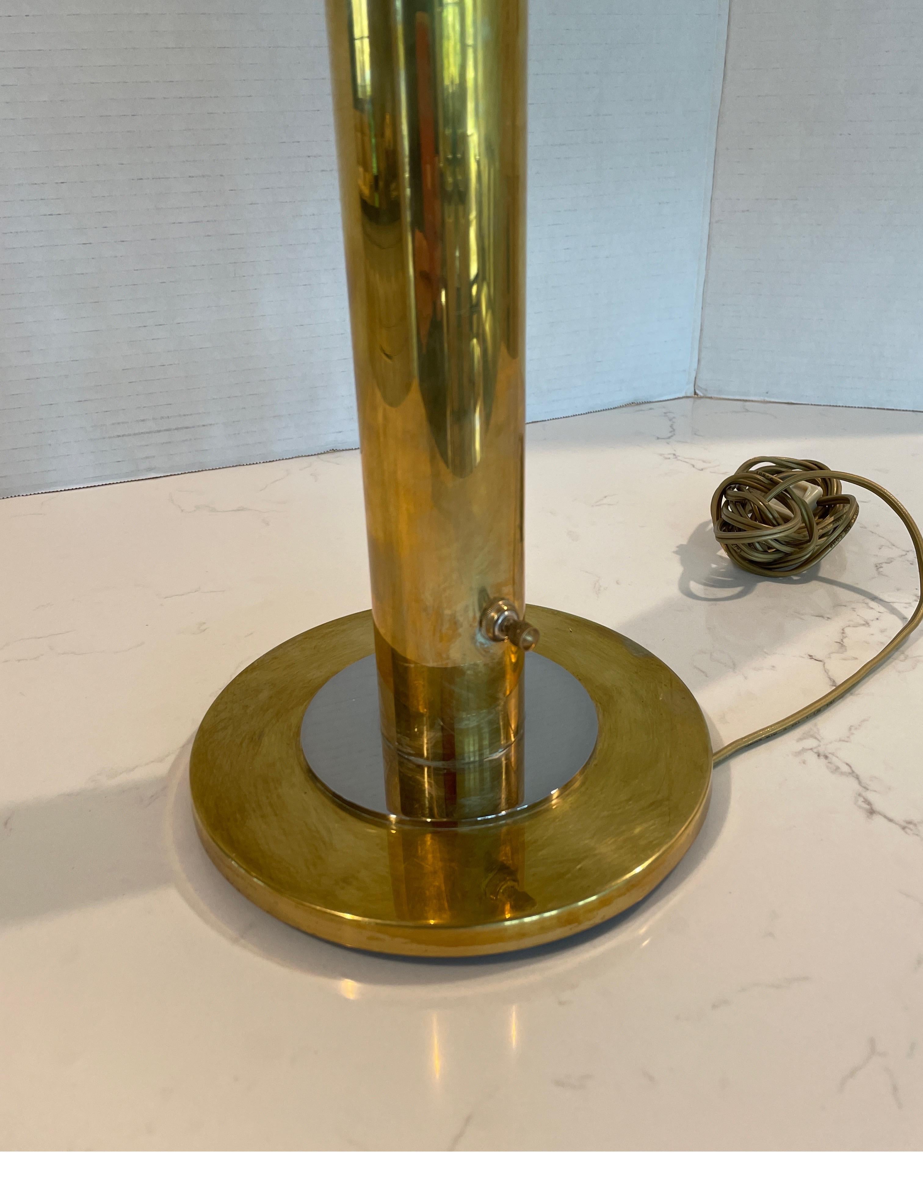Mid-20th Century Nessen Brass and Chrome Desk Lamp For Sale