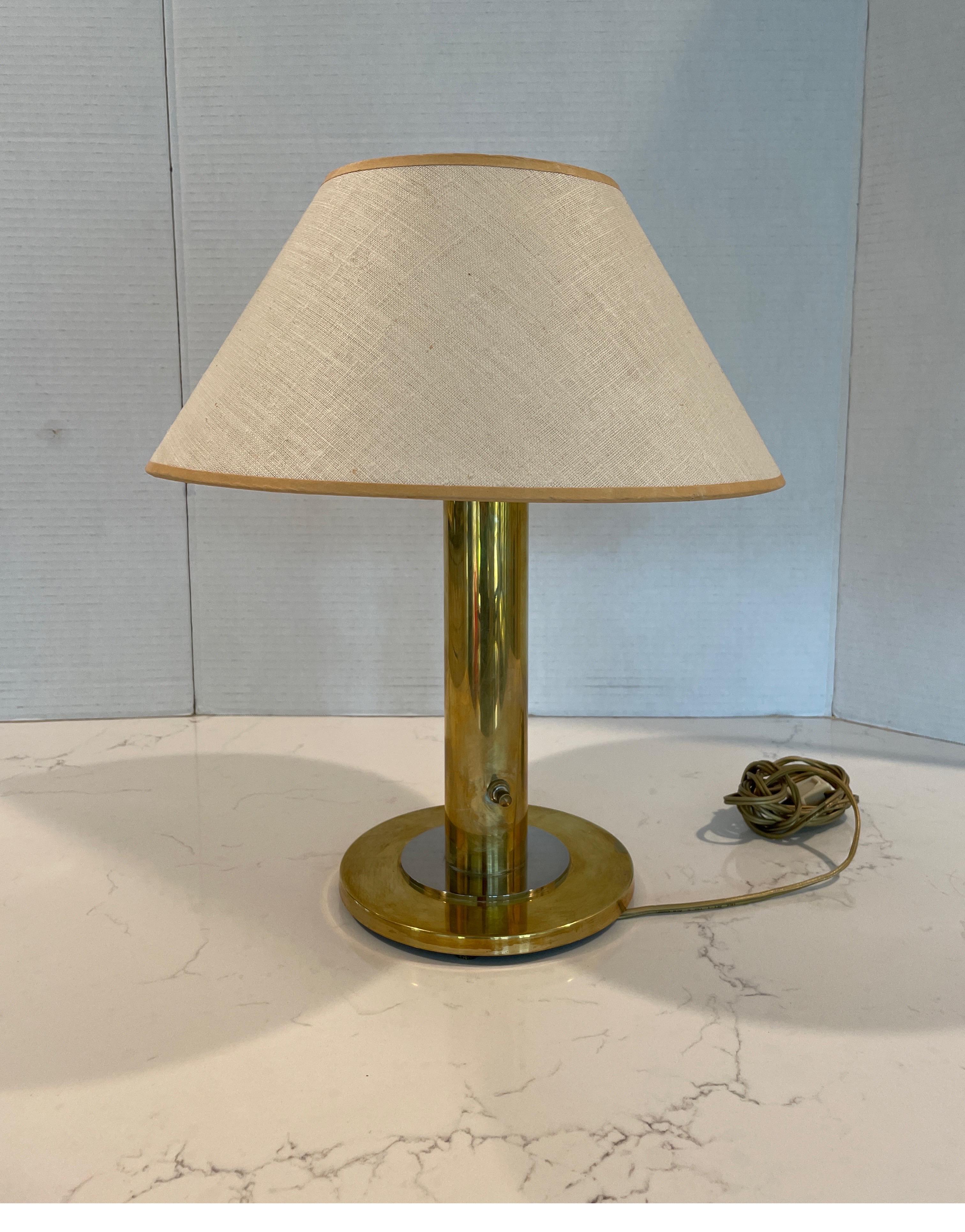 Nessen Brass and Chrome Desk Lamp For Sale 1