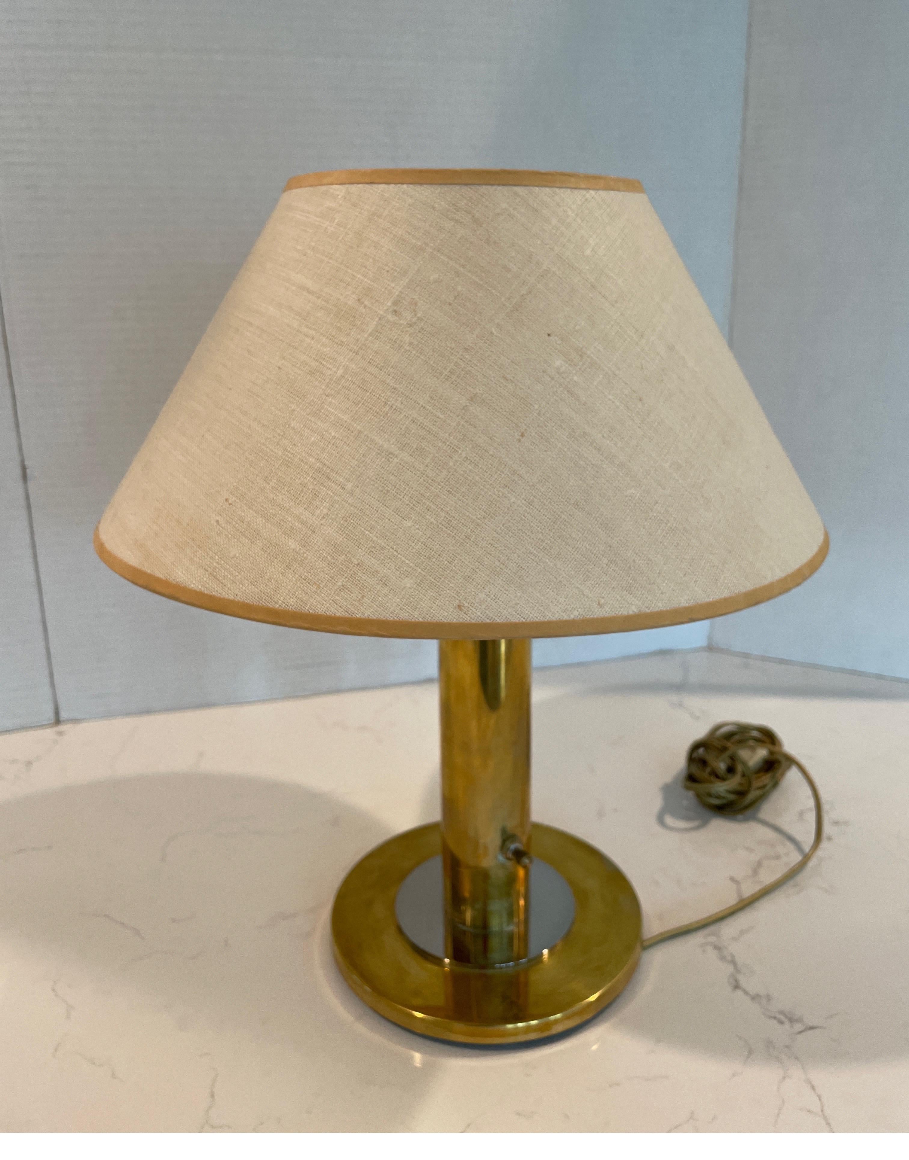 Nessen Brass and Chrome Desk Lamp For Sale 3