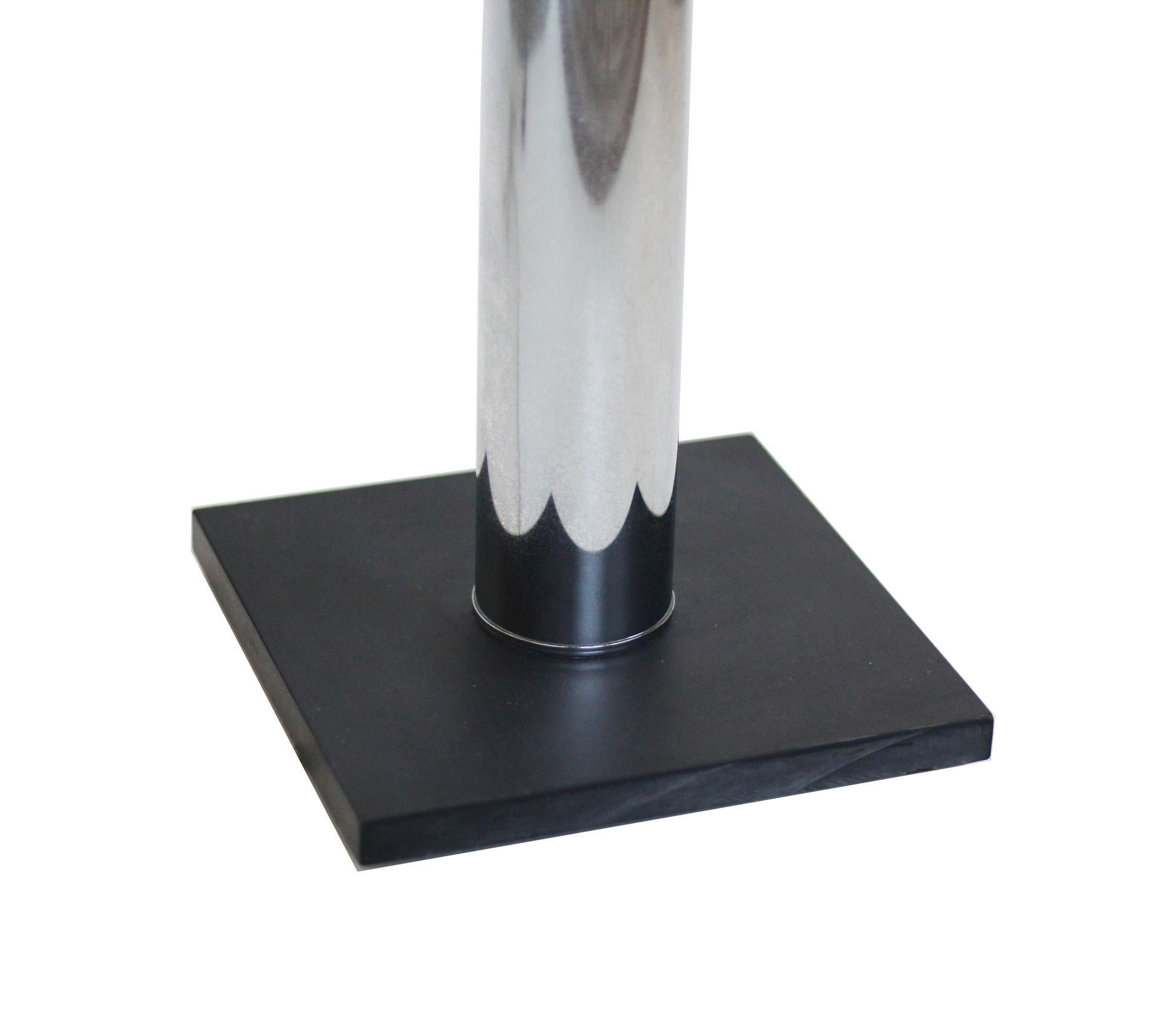 Mid-Century Modern Nessen Lighting Slate & Chrome Table Lamp For Sale
