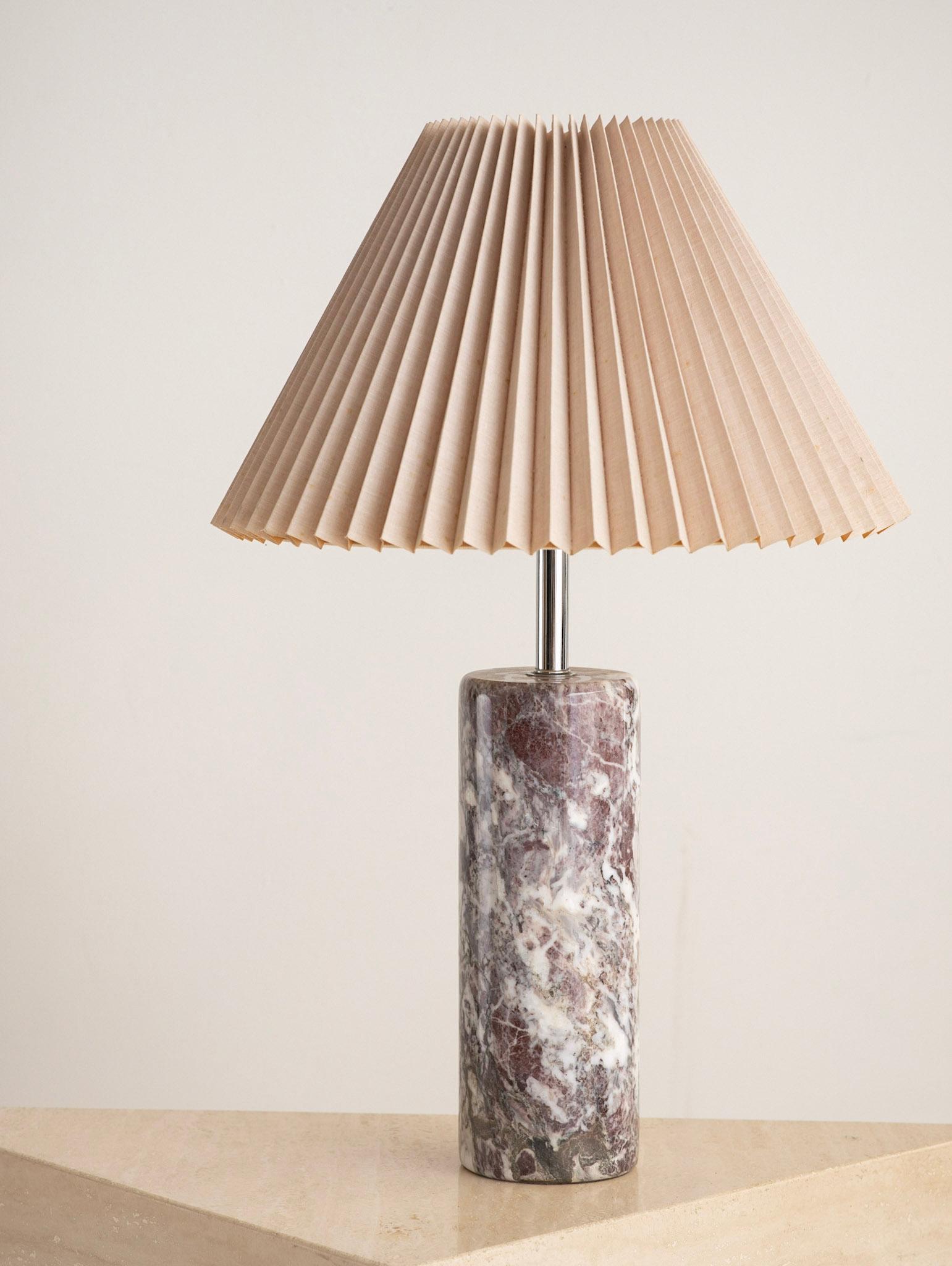 pink marble table lamp