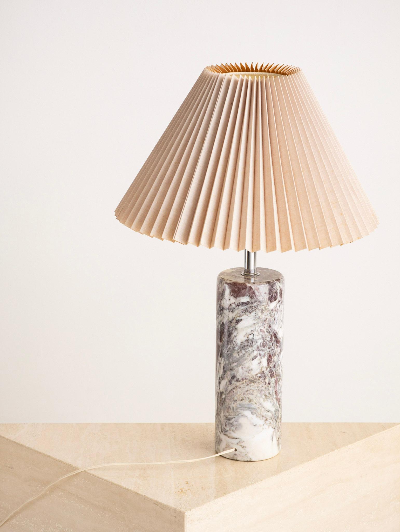 pink marble lamps