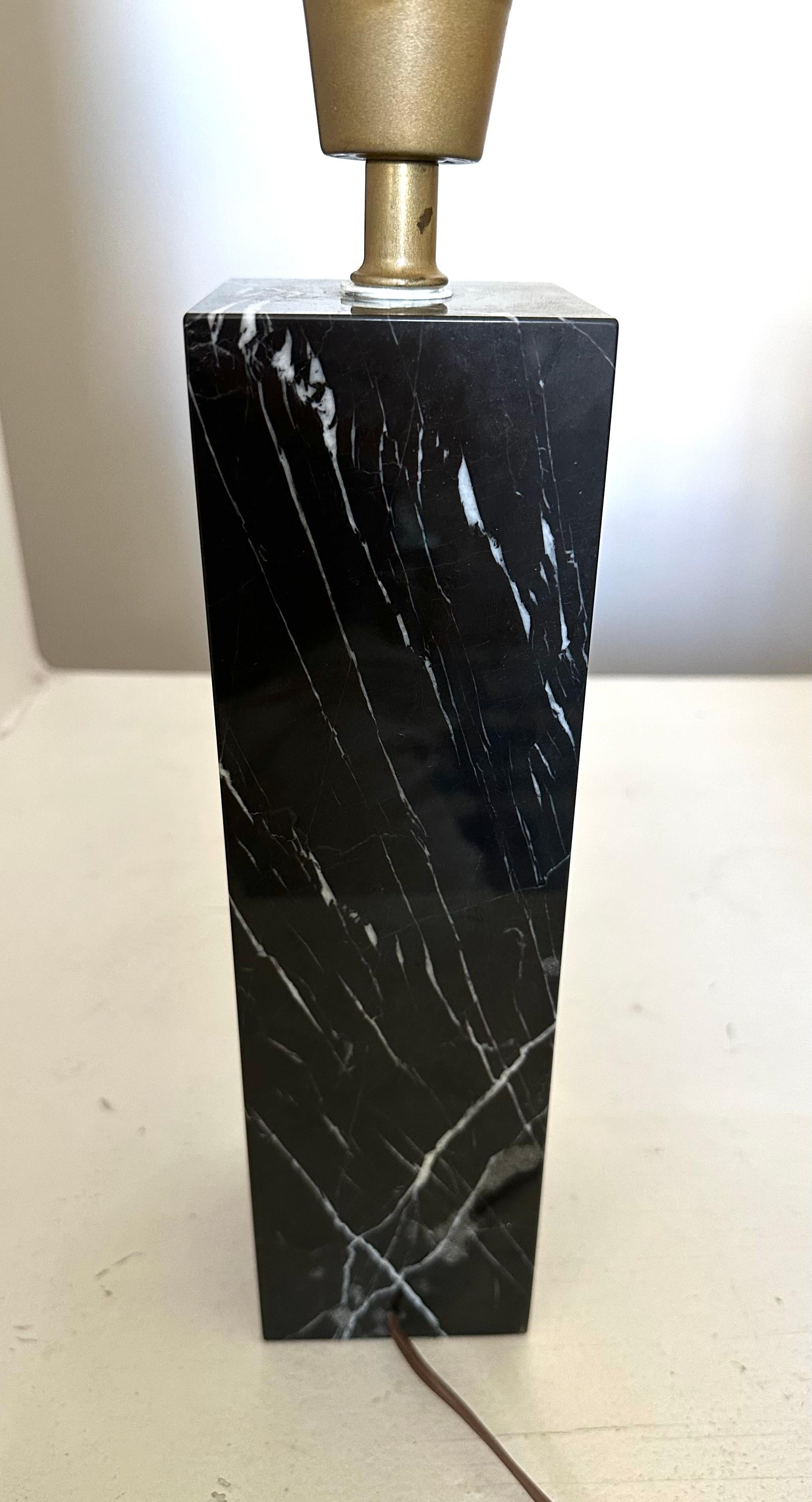 Nessen Studio, Black Marble Table Lamp 1
