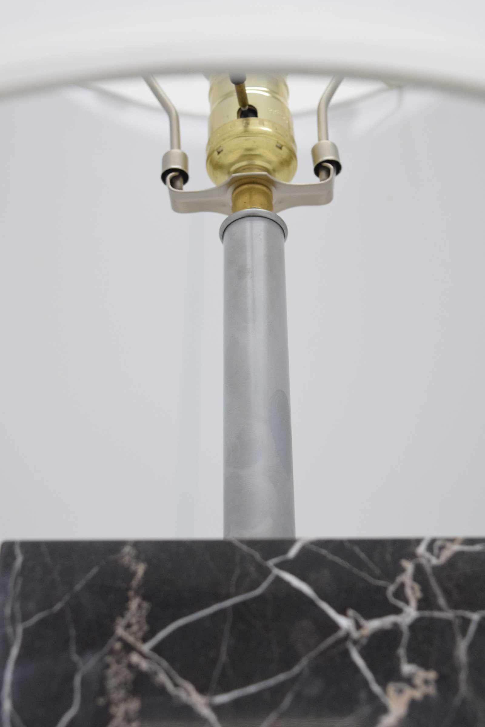 Nessen Studio Marble Table Lamps in Black Marble In Good Condition For Sale In Dallas, TX