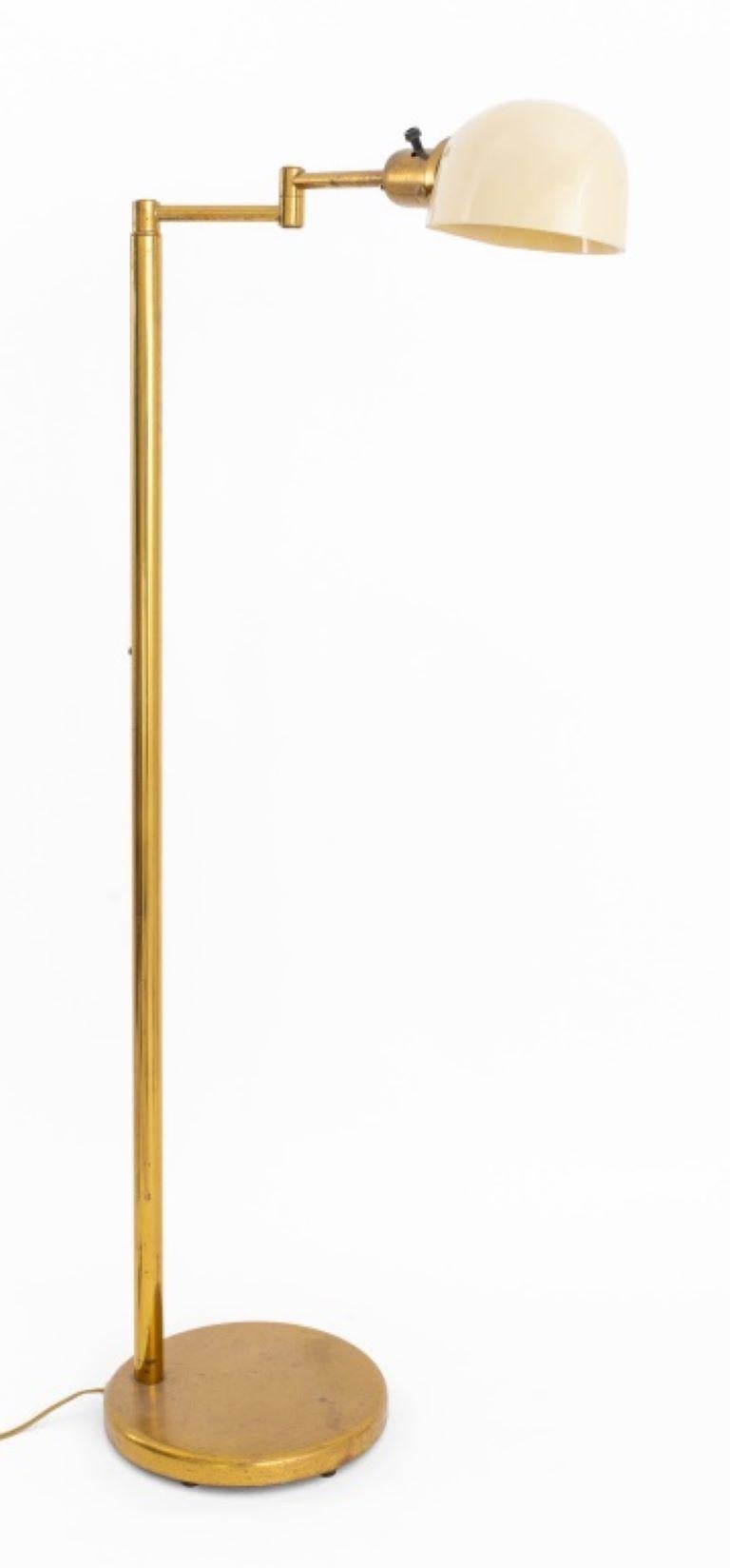 20th Century Nessen Studios Swing Arm Metal Floor Lamp For Sale