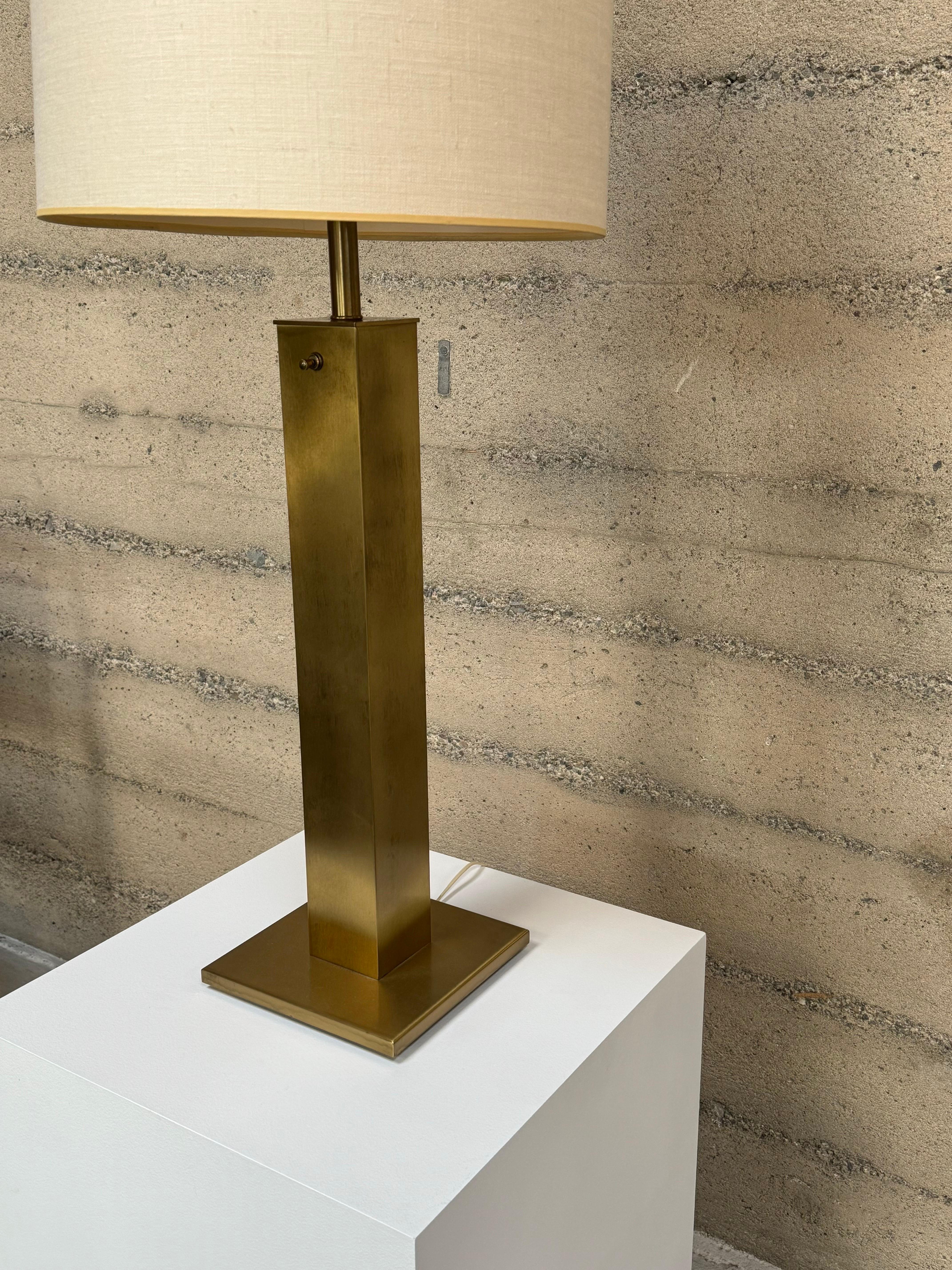 Nessen Studios Tall Brass Table Lamp by “Greta Von Nessen” For Sale 2