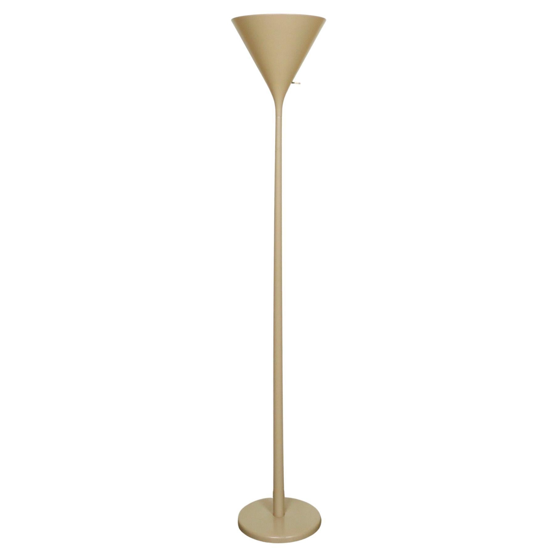 Nessen Taupe Torchiere Floor Lamp