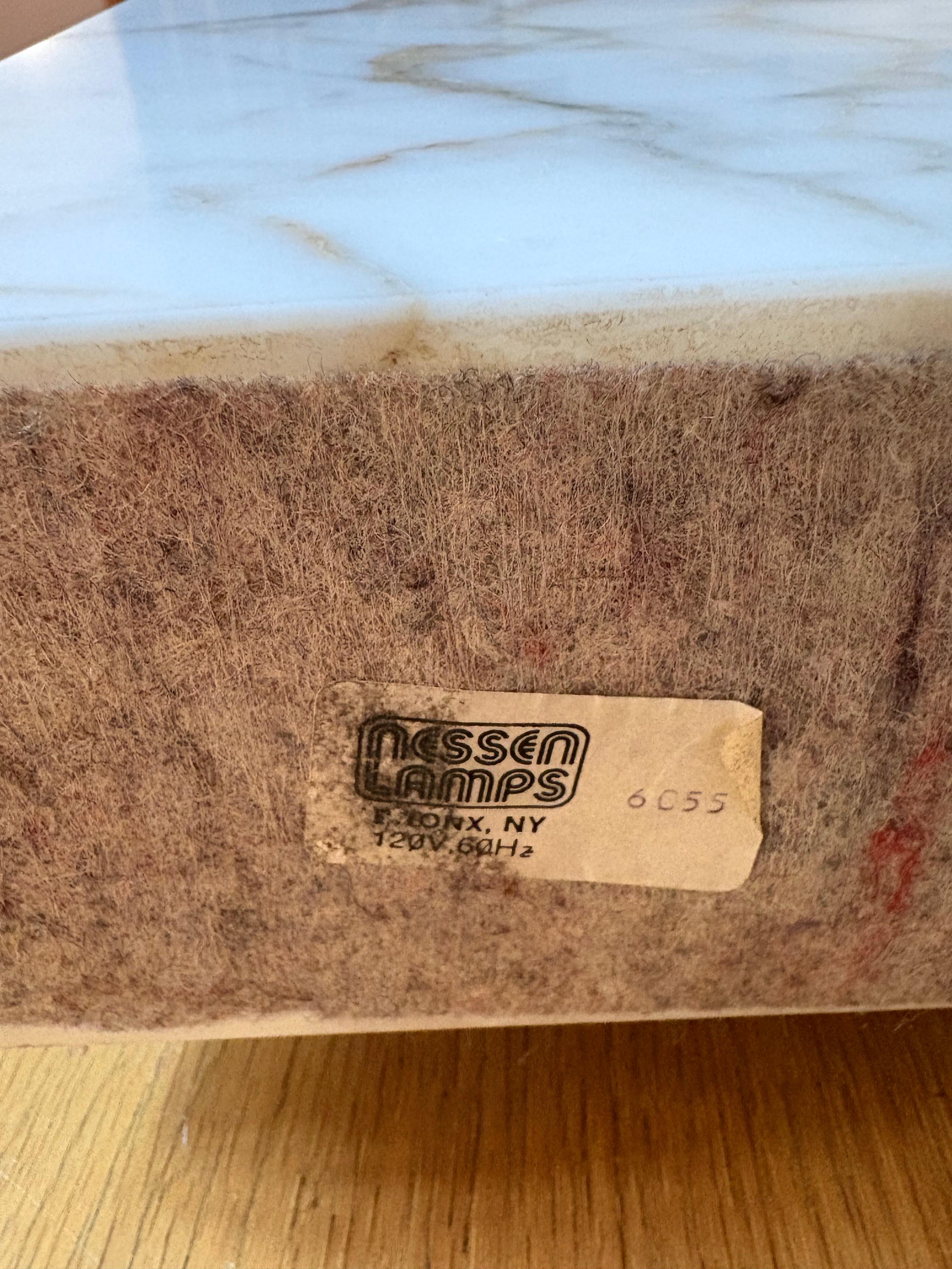 Late 20th Century Nessen vintage marble lamp For Sale