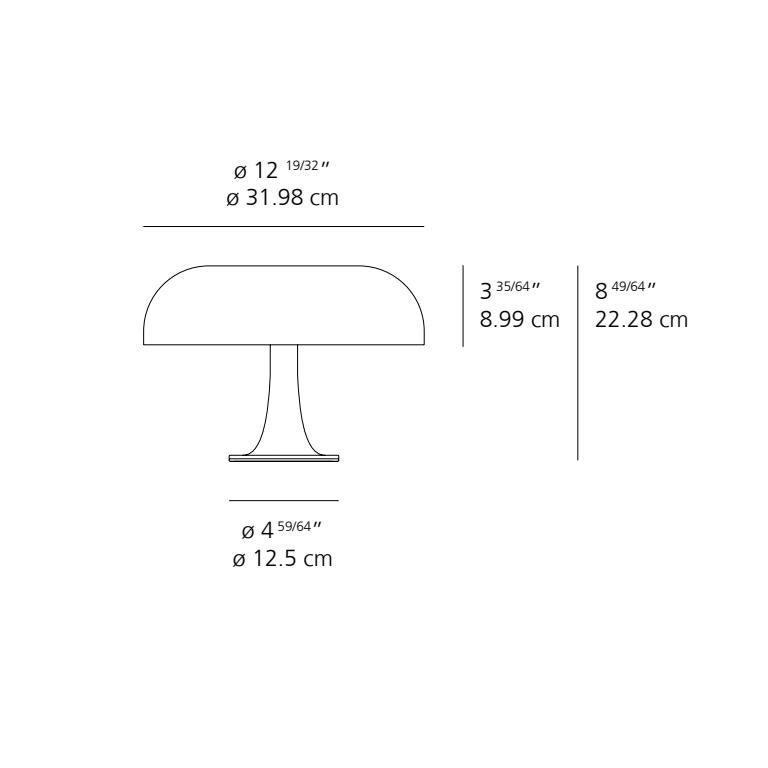 Contemporary 'Nessino' Table Lamp by Giancarlo Mattioli for Artemide in Orange For Sale