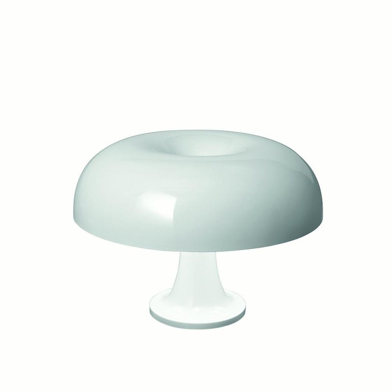 Plastic 'Nessino' Table Lamp by Giancarlo Mattioli for Artemide in Orange For Sale