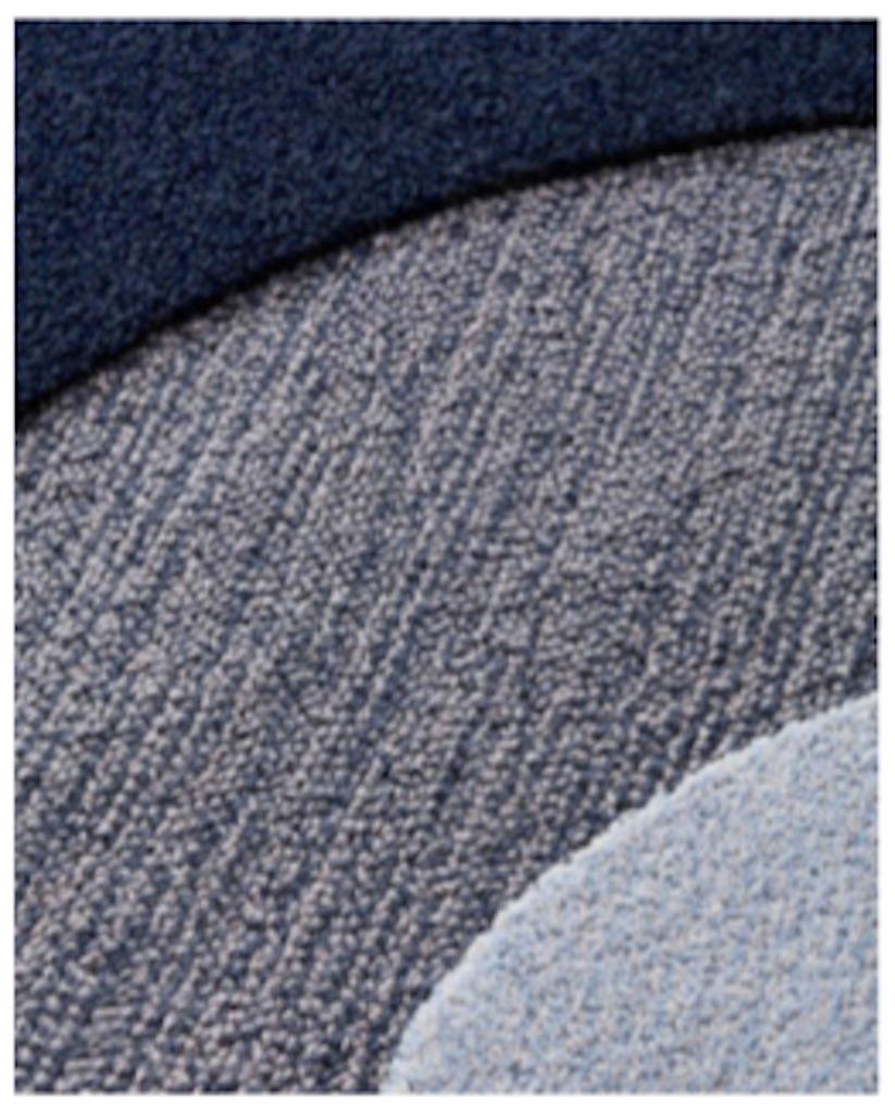 Italian Nesso Due Rugs - Made in Europe - Gray-Blue - wool For Sale