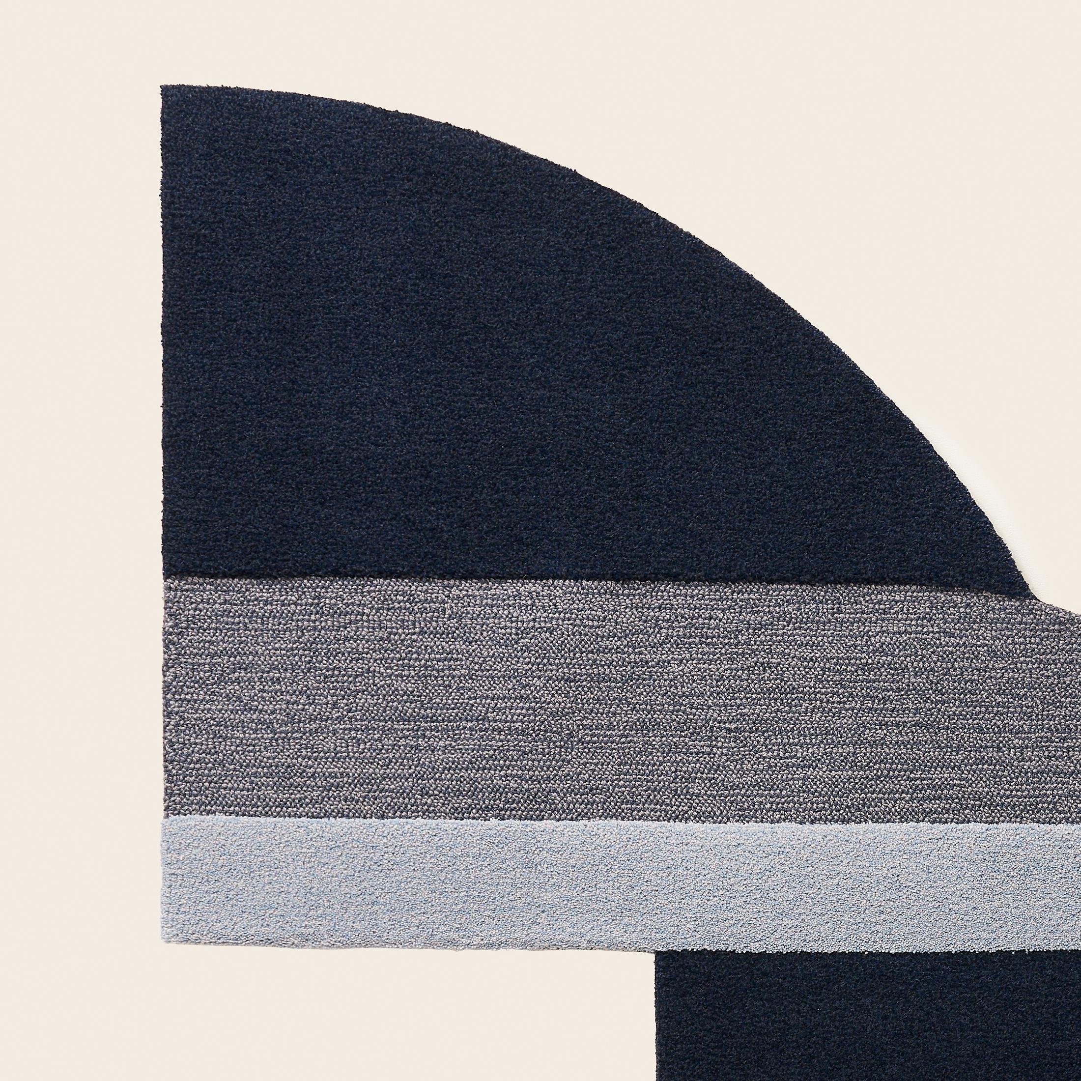 Wool Nesso Due Rugs - Made in Europe - Gray-Blue - wool For Sale