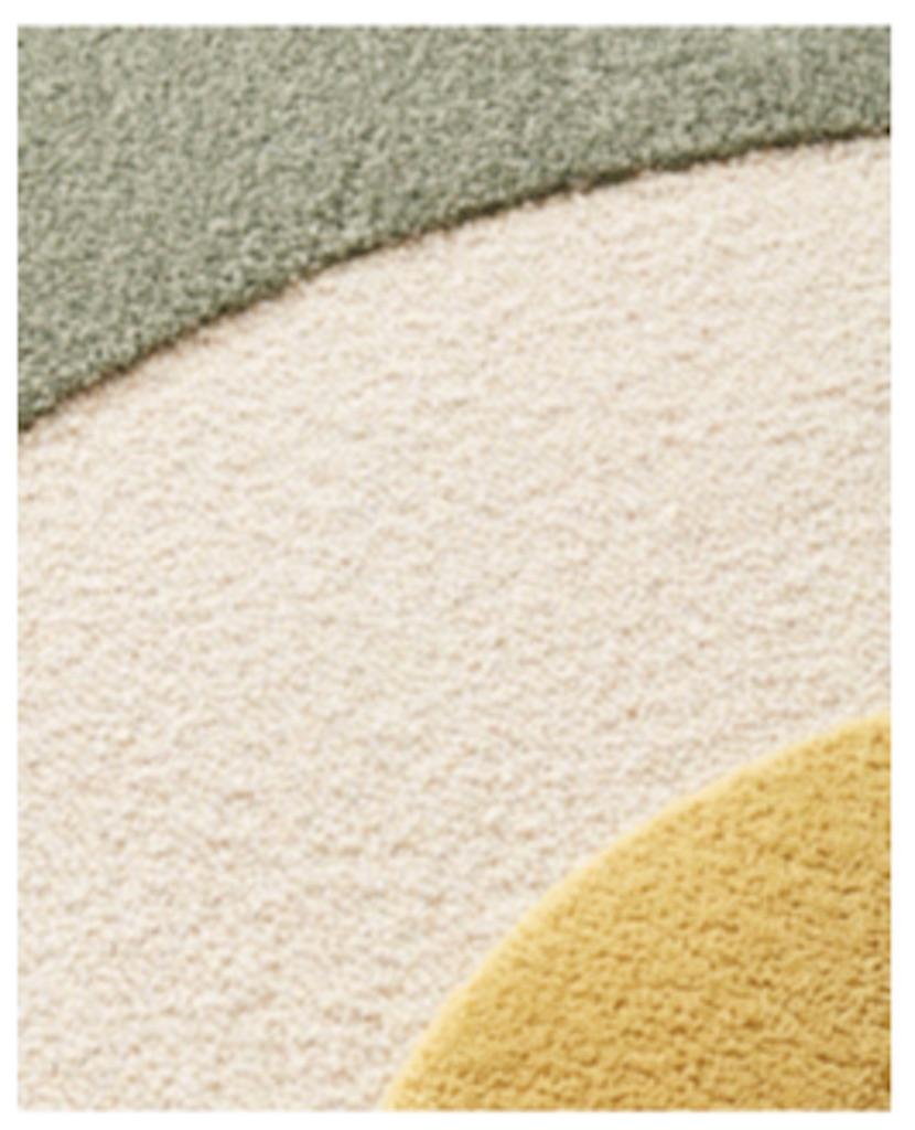 Italian NESSO DUE  rugs made in Europe gray-blue Red-wine lemon  Olive-gold For Sale