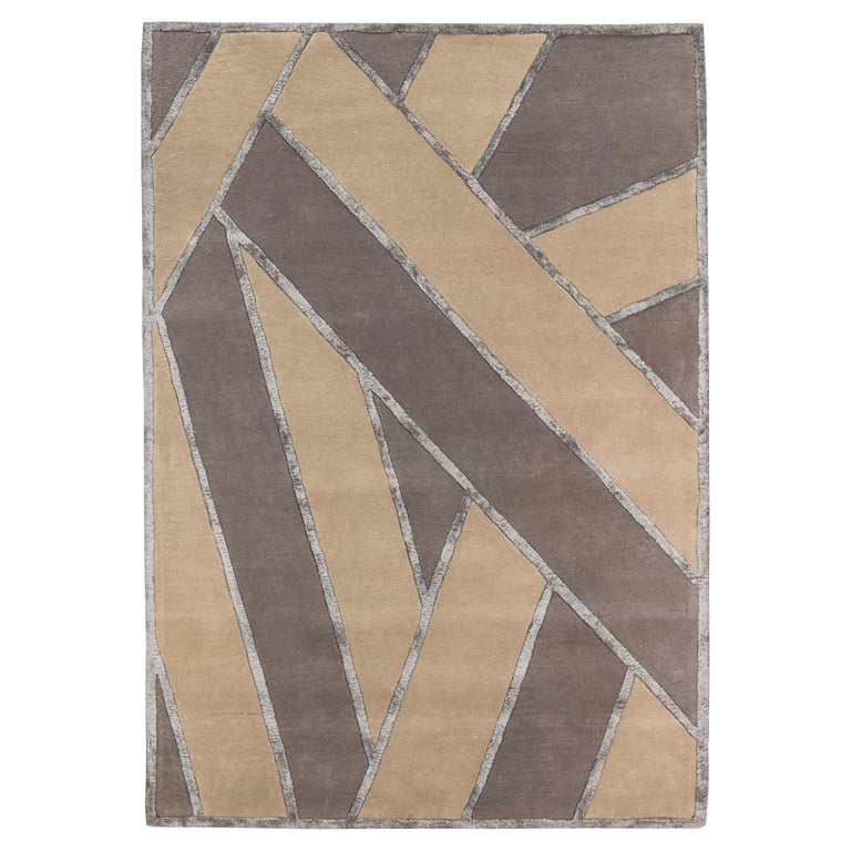 Nesso Large Rug Gray by Matteo Cibic For Sale