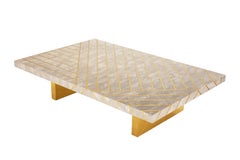 Nesso Coffee Table with Brass Inlay by Matteo Cibic