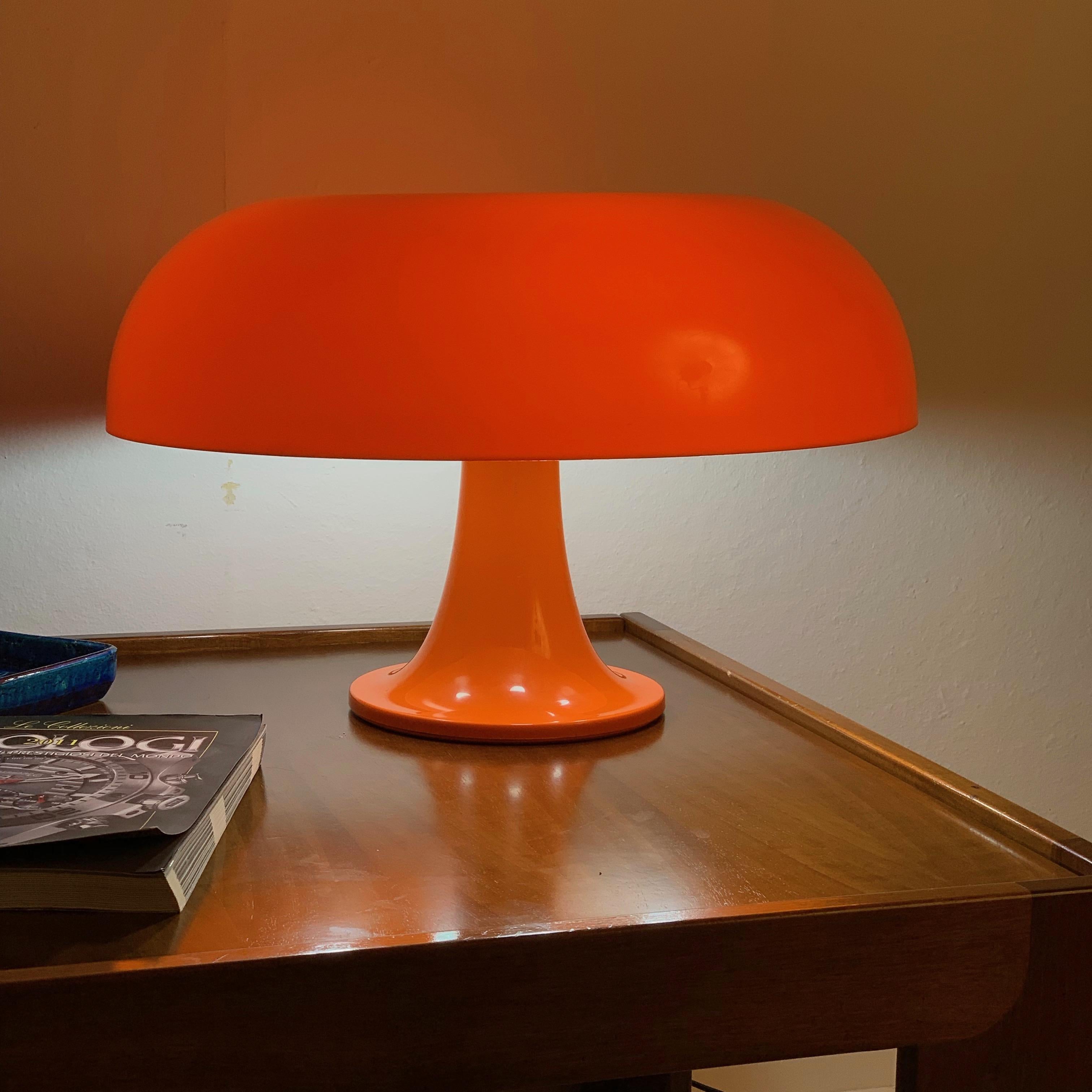 Nesso Table Lamp in Orange Color by Giancarlo Mattioli for Artemide, Italy 1960s 3