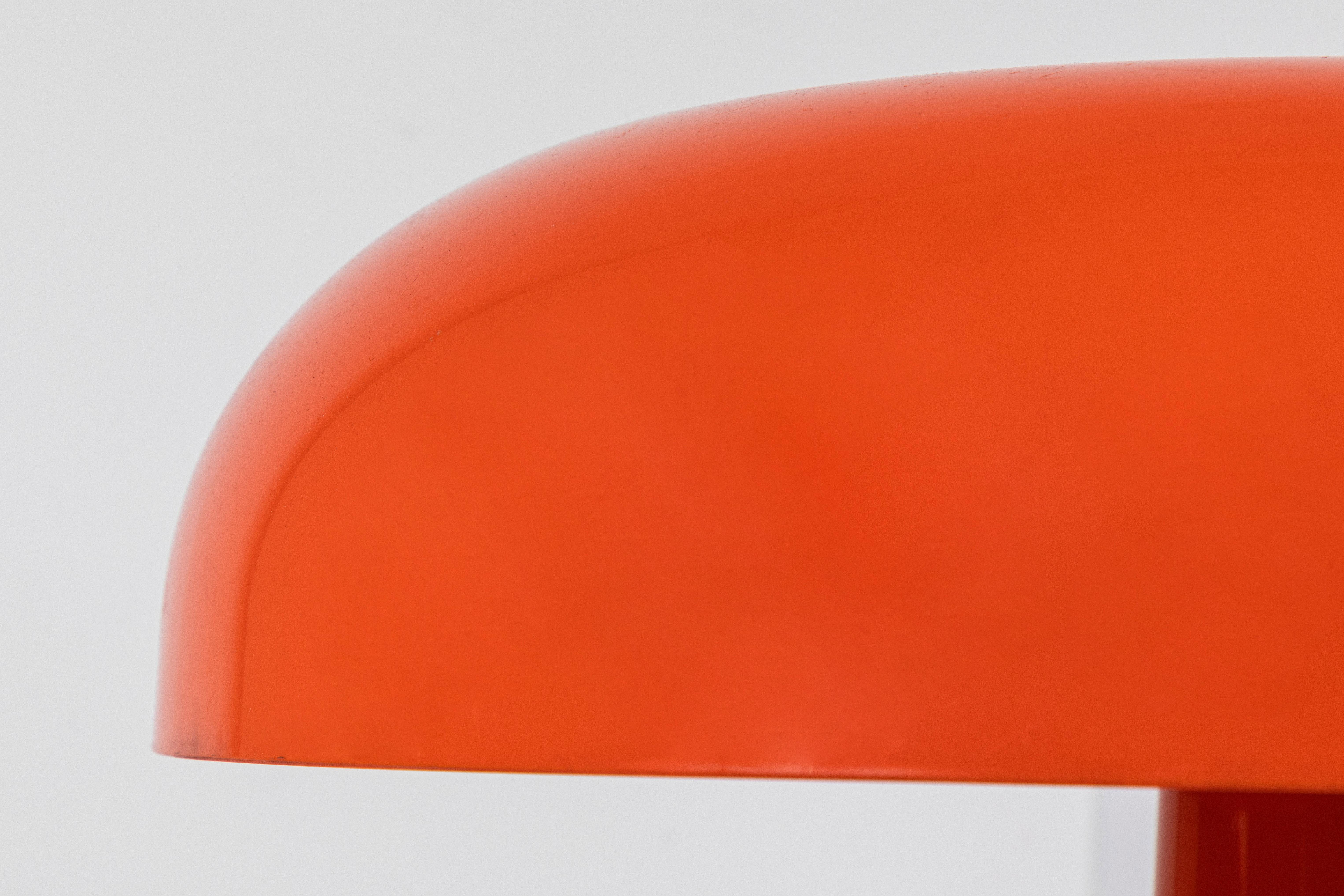 Nesso Table Lamp in Orange Color by Giancarlo Mattioli for Artemide, Italy 1960s 1
