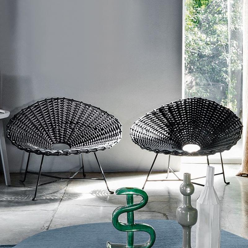 Nest Schwarzer Sessel Indoor-Outdoor (Metall) im Angebot