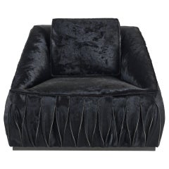 Nest Armchair in Leather by Roberto Cavalli Home Interiors