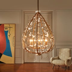 "Nest" Chandelier in bronze by Studio Glustin.