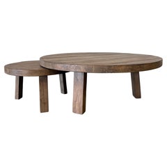 Nest Coffee Table Set 2 Piece in Reclaimed Elm Wood