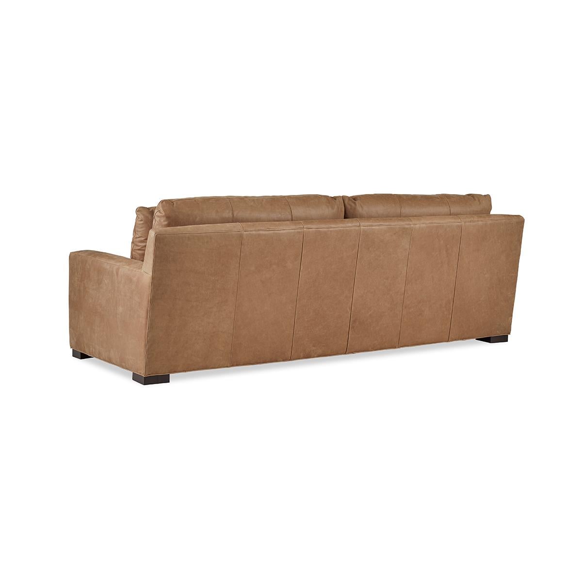 Modern Nest Deep Custom Leather Sofa For Sale