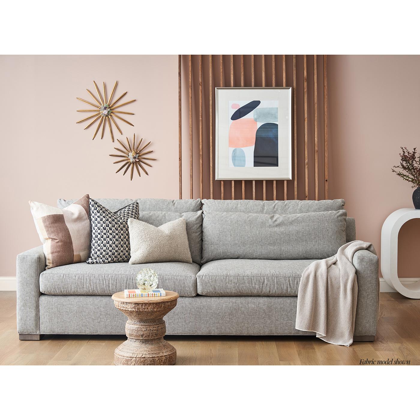 American Nest Deep Custom Leather Sofa For Sale