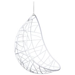 Nest Egg Sedia a dondolo sospesa in acciaio Moderna In/Outdoor 21° Secolo Bianco Twig