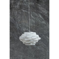 Nest LN2 Decorative Hanging Lamp in White Carrara Marble by Bufalini Design