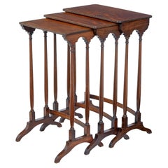 Antique Nest of 3, 19th Century Mahogany Tables