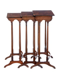 Nest of 3 19th Century Victorian Mahogany Nesting Tables