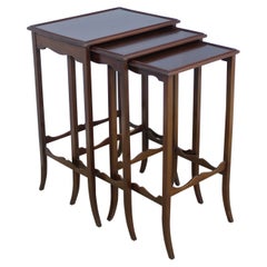 Nest of 3 English Mahogany Tables
