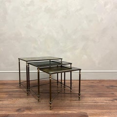 Nest of 3 French Tables by Maison Baguès