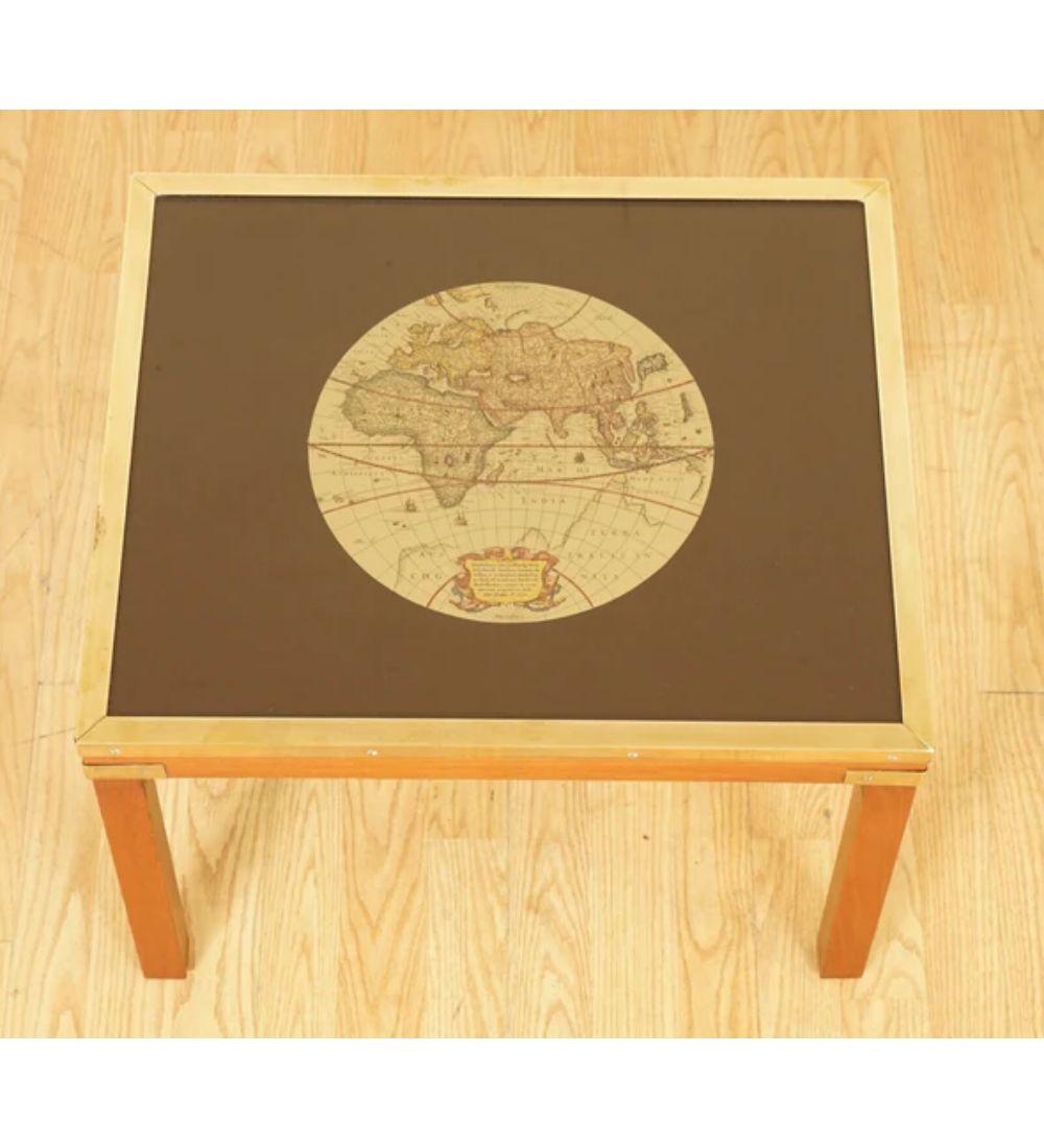 Nest of Coffee & Side Tables Military Campaign with World Maps For Sale 3