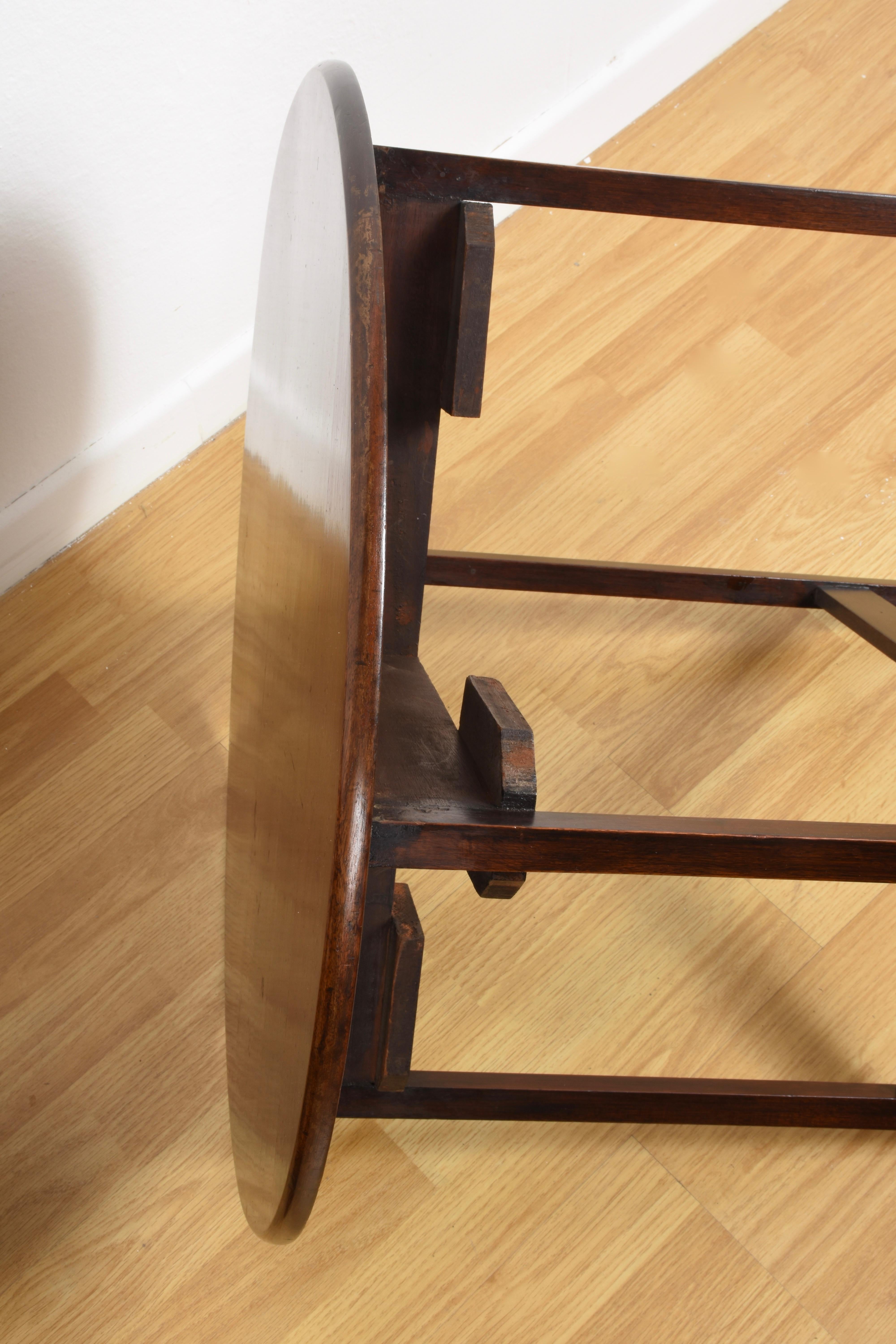 Nest of Five Vintage in Mahogany Tables, Italy, 1970s End Table 8