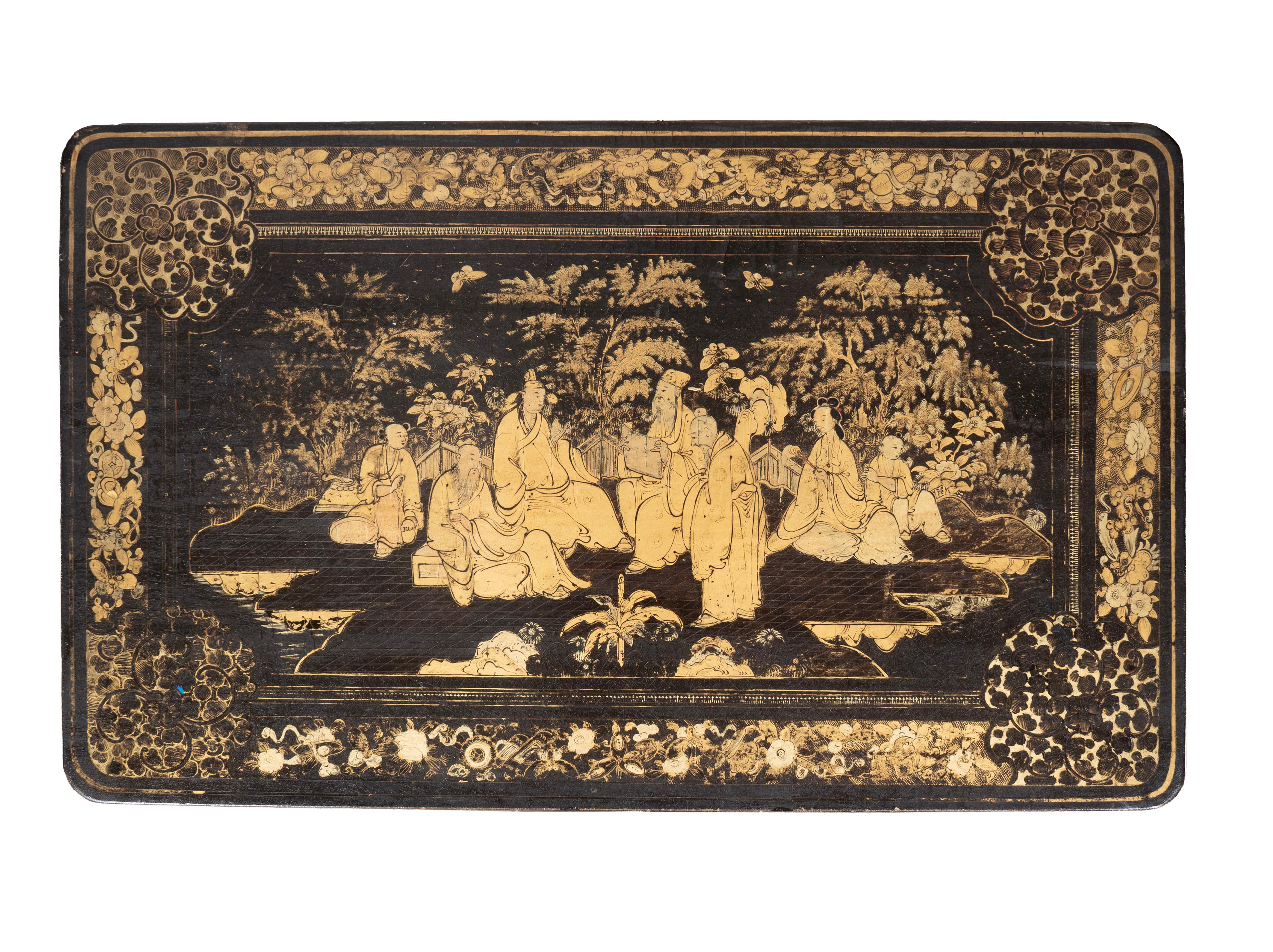 Nest Of Four Chinese Export Lacquer Tables For Sale 2